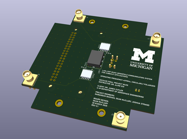 3D render of PCB