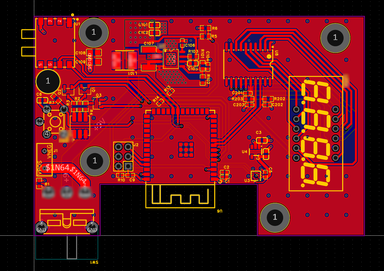 Layout of battery segment board