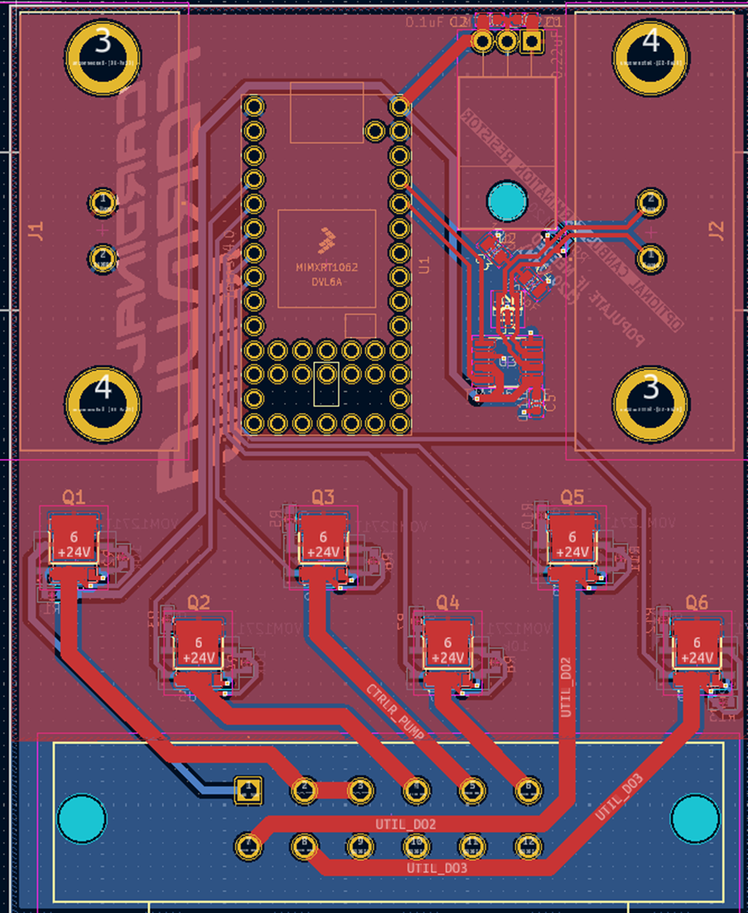 grounded low-voltage board 3d layout