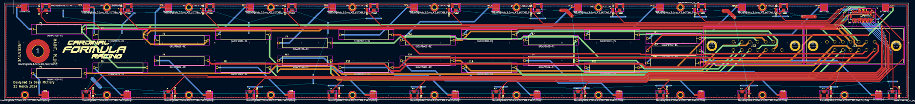 Layout of battery segment board